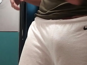 Public locker room cock rubbing