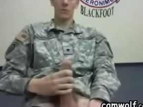Military Man Masturbating
