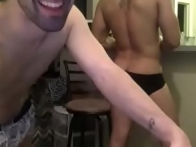 Straight friends doing a homoerotic show on cam