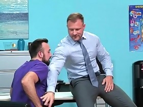 Muscle Hunk Daddy Doctor Austin Wolf Rough Fucks Hairy Employee