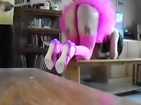 Pink sissy spanking